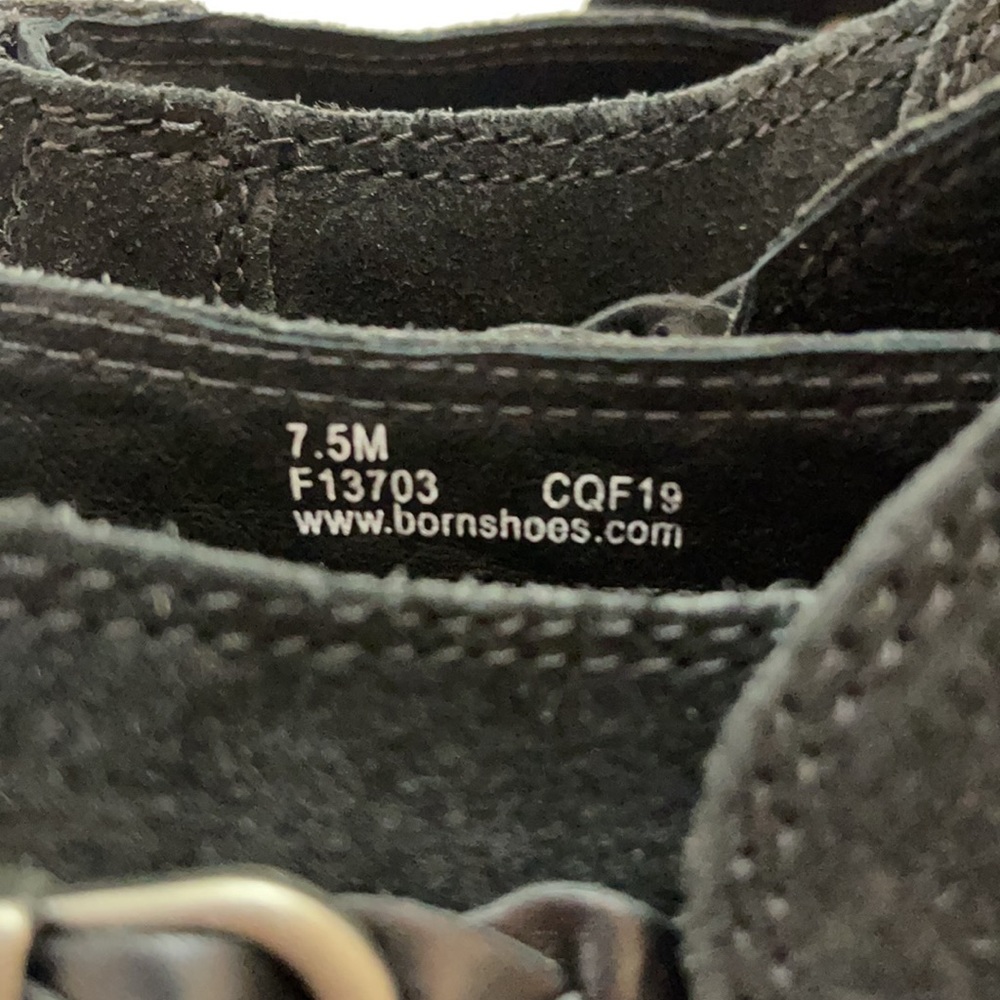 Born black round toe ankle boots sizes of 7 7.5 - Picture 10 of 10